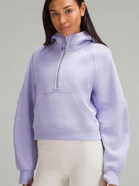 Lululemon Athletic Half-Zip Scuba Hoodie in Purple